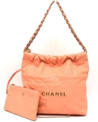 Chanel Pre-owned Leather chanel-bags - Dames - Vintage Schoudertas - Roze - ONE Size - Vintage