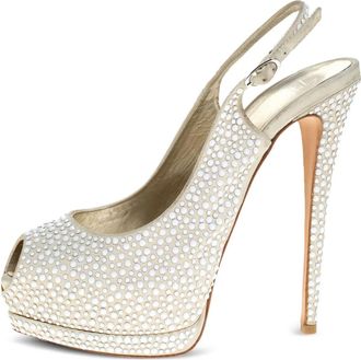 Giuseppe Zanotti Sandali con cristalli 115mm - Toni neutri