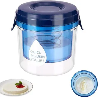 OEM Transparente Y Azul, Colador De Yogur Griego Con Tapa, Colador De Yogur Con Malla Ultrafina, F&aacute;cil De Usar Y Limpiar