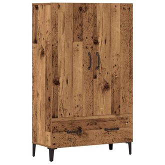 Berkfield Home Highboard Old Wood 70x31x115 cm Engineered Wood in Brown | Size: 70 x 31 x 115 cm