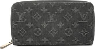 Louis Vuitton Portafoglio Monogram Denim Zippy 2008 - Grigio