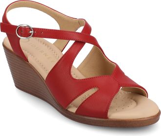 Journee Collection Womens KedzieII Medium and Wide Width Wedge Sandals