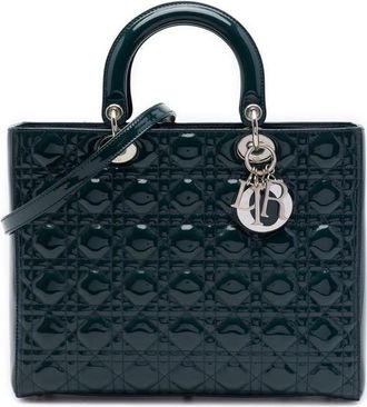 Dior Pre-owned Dior Large Patent Cannage Lady Ladies 7WUOG183K205BOEF
