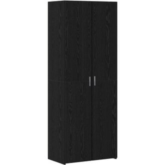 vidaXL Highboard Black oak 70 x 42.5 x 185 cm Engineered wood Vidaxl