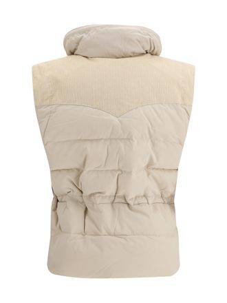 Isabel Marant Womens Olfa Padded Gilet Ecru Down Jackets Coat