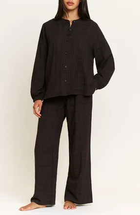 Honeydew Intimates Good Life Pajamas in Boulder Grey Plaid at Nordstrom, Size X-Small