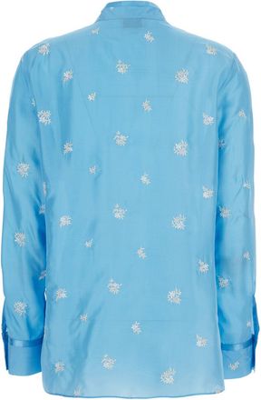 Forte_Forte Womens Shirt Light Blue Silk Blouses