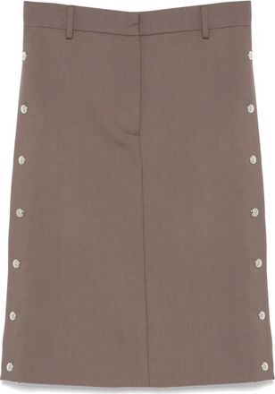 Stella McCartney Studded Rok - Dames - Midirokken - Bruin - S - Wol - Rokken