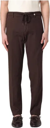 Myths Broeken, Heren, Bruin, 2Xl, Blauwe Trekkoord Casual Broek