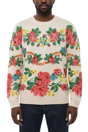 Gucci Multicolor Floral Crew Neck Sweater
