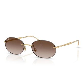 Ray-Ban Sunglasses, unisex, Yellow, Size: 54 MM Oval Rimless Sunglasses