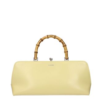 Jil Sander Yellow Leather Womens Handbag