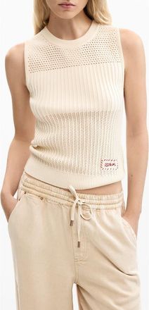 Desigual Sleeveless Sweater in Off White at Nordstrom, Size X-Large