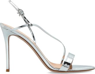 Gianvito Rossi Manhattan Hak Sandalen - Dames - Sandalen met hakken - Grijs - 38 1/2 EU - Leer - Schoenen