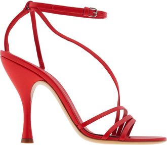 Ferragamo Denise Ankle Strap Nappa Sandals, Size 7 C