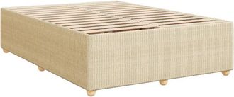 vidaXL Cama Sin Colch&oacute;n Tela Color Crema 140x200 Cm Vidaxl