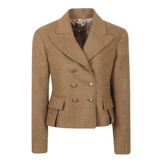 Ermanno Scervino Blazer - Dames - Jassen - Bruin - Maat: XS Leer