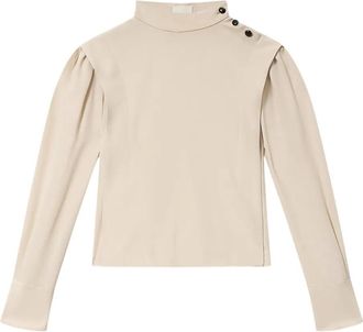 Isabel Marant Felissa top met knoopdetail - Beige