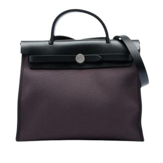 Herm&egrave;s Pre-owned Herbag Zip - Dames - Pre-owned - Paars - Maat: ONE Size Leer