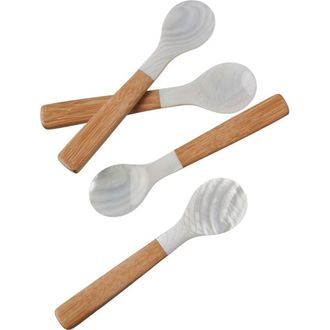 Be Home Shell & Spoons - Set of 4 in Pearl at Nordstrom, Size Medium