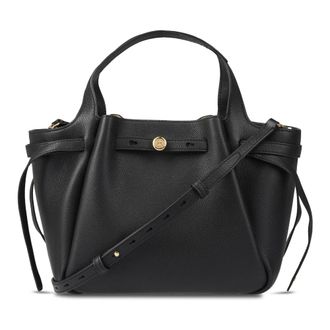 Tory Burch Black Romy Pebbled Satchel Bag - female - Tory Burch - Handbags - Black - ONE SIZE - Bags