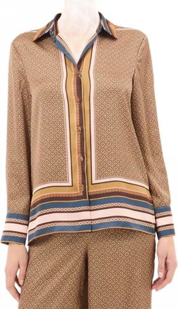 Misa Brook Top In Tile Scarf & Allover