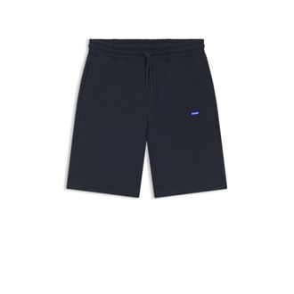 HUGO BOSS Cotton-terry shorts with logo patch