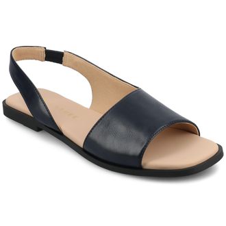 Journee Collection Women & apos;s Brinsley Medium and Wide Width Flat Sandals