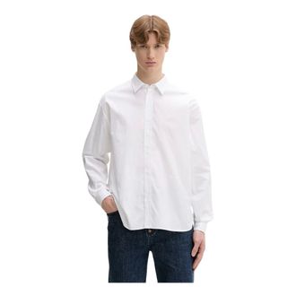 Kenzo Overhemden, Heren, Wit, XL, Katoen, Casual Shirt in Cotton Poplin