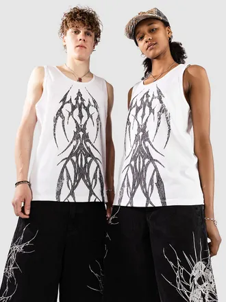 Vitriol Fruit Bat Ribbed Tanktop wit