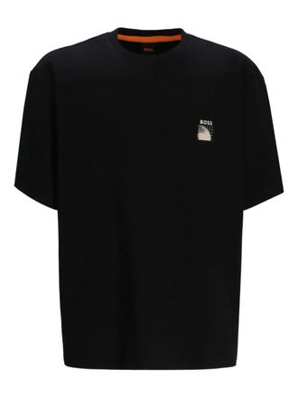 BOSS graphic crew-neck T-shirt - Black
