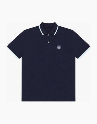 Marshall Artist Mens Marshall Artist Tipped Polo Shirt Navy - Black - Size: 44