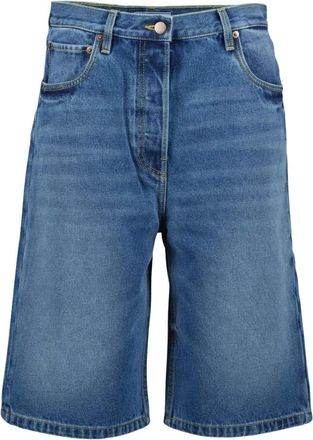 Prada Dames, Korte broeken, Blauw, Maat: W28 Denim