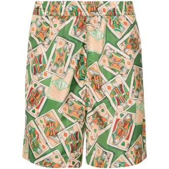 Dr&ocirc;le de Monsieur Jeu De Cartes Elasticated Swim Shorts - male - Drole de Monsieur - Beachwear - Multicolor - S - Swimwear