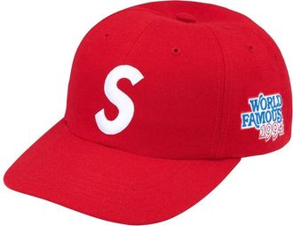 SUPREME World Famous S Logo 6-Panel Red SS25H23-RED