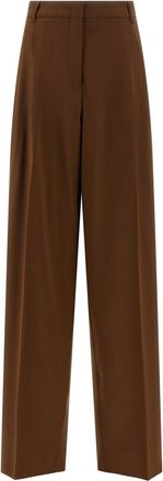 Max Mara Brown Tailored Pleated Pants
