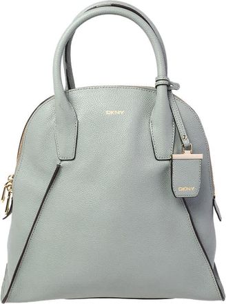 DKNY Dkny Powder Blue Leather Dome Satchel