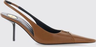 Saint Laurent D&eacute;collet&eacute; slingback Babylone Breteuil in pelle con tacco a spillo e logo YSL