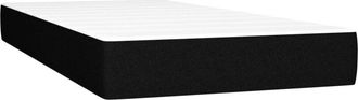 vidaXL Colchón de muelles ensacados tela negro 80x200x20 cm vidaXL