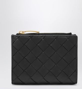 Bottega Veneta Small black Intrecciato bi-fold wallet