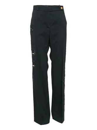 Versace Pantaloni con perline - Nero