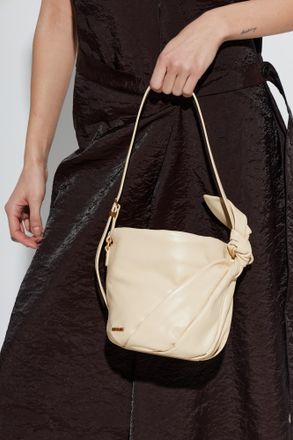 Rotate Leather Shoulder Bag, Womens, Beige