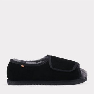 Lamofootwear Womens Apma Open Toe Wrap Slippers In Black