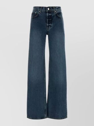 Anine Bing denim wide leg five pocket trousers