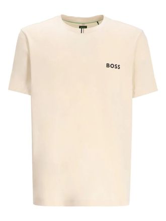 BOSS logo-detail cotton T-shirt - Neutrals