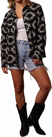Iron And Resin Yumani Jacquard Pattern Shirt In Black