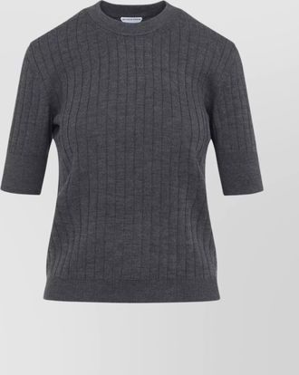 Bottega Veneta wool ribbed crew neck top