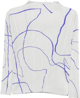 Issey Miyake Blouse met print - Grijs