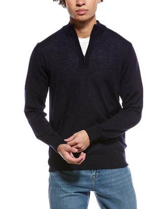 Eton Fine Knit Wool 1/2-Zip Pullover