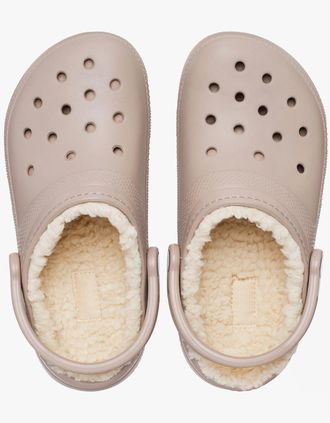 Crocs Womens Crocs 203591-2YB CLASSIC LINED Unisex Clogs Mushroom/Bone - Cream - Size: MEN s uk 12